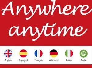 Cours langues a distance e learning anywhere anytime sur pc et smartphone anglais allemande arabe espagnol italien